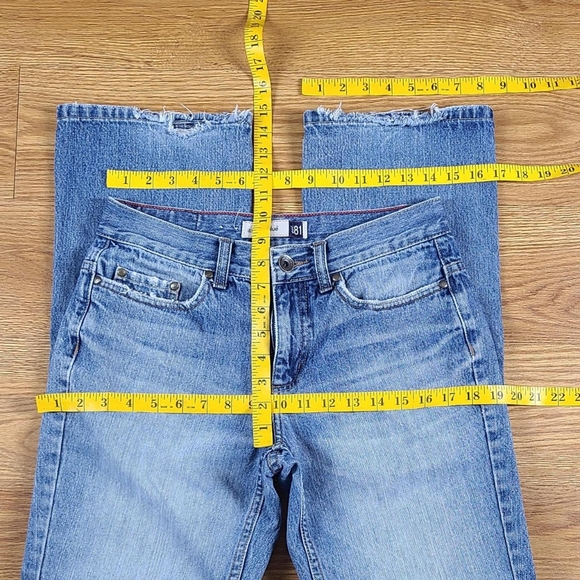 ANCHOR BLUE MEDIUM WASH, DISTRESSED DENIM NEW FEEL MENS STRAIGHT JEANS 28x28 - Picture 5 of 7